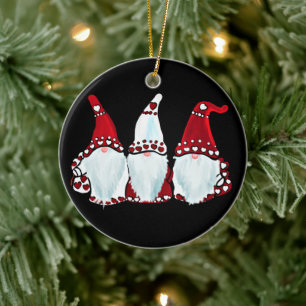 GNOME VALENTINE  CERAMIC TREE DECORATION