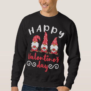 Gnome Valentine Gnomes Holding Hearts Swedish Tomt Sweatshirt