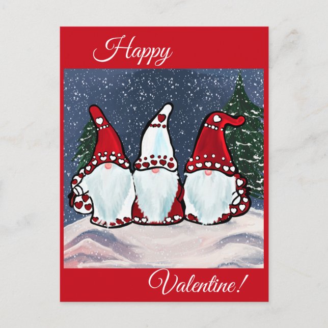 Gnome Valentine Postcard (Front)