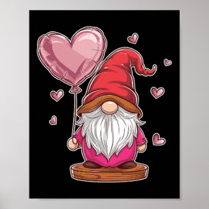 Gnome Valentine´s Day Love Heart Kids Poster