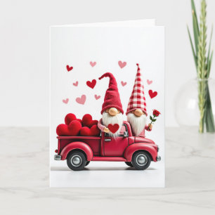 Gnome Valentines Love Truck Card