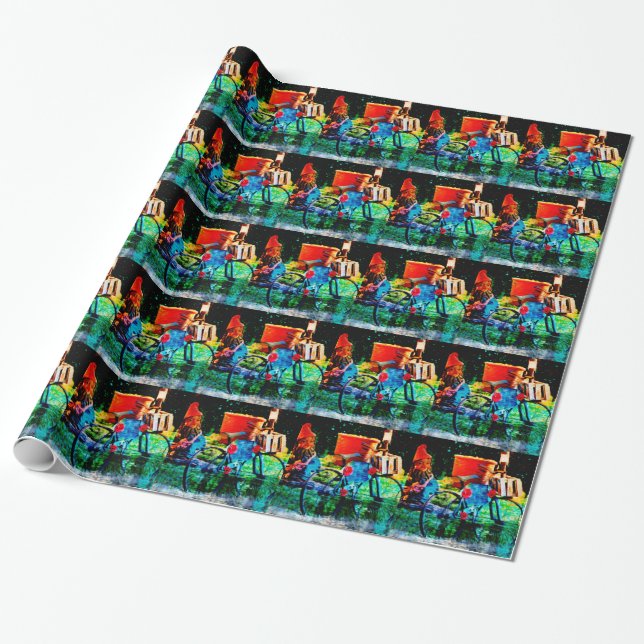 Gnome Valley Wrapping Paper (Unrolled)