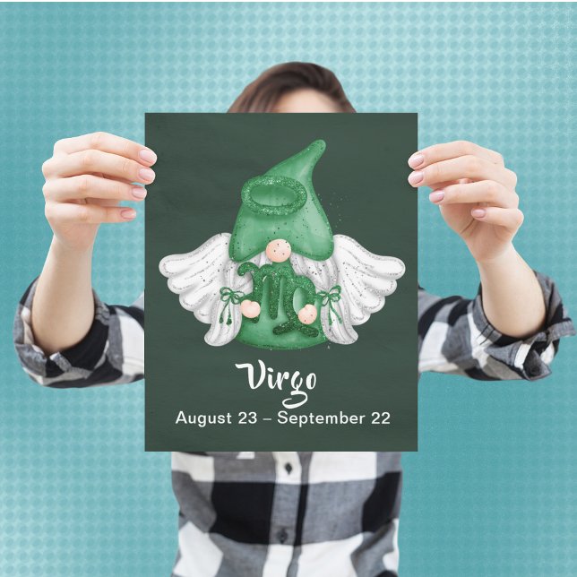 Gnome Virgo Astrology Sign Angel 8" x 10" Poster (Gnome Virgo Astrology Sign Angel 8" x 10" Poster)