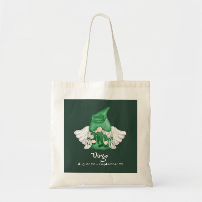 Gnome Virgo Astrology Sign Angel Tote Bag (Front)