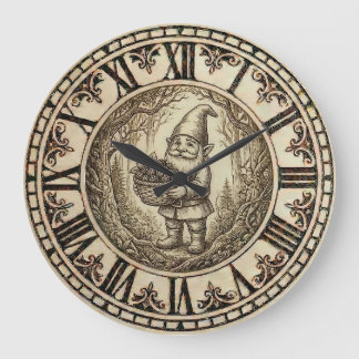 Gnome Wall Clock –  Farmhouse Decor