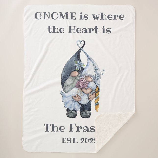 Gnome Wedding Blanket (Front)