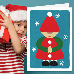 Gnome Winter Snowflakes Blank Card