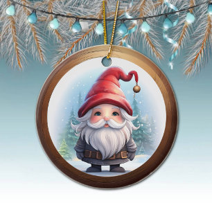 Gnome Winter Wonderland Festive Holiday Decor 🎄 Ceramic Tree Decoration