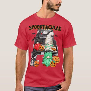 Gnome Witch Bat Black Cat Pumpkin Thanksgiving Hal T-Shirt
