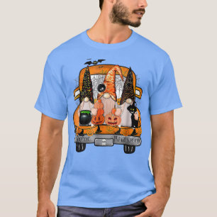Gnome Witch Halloween Pumpkin Autumn Fall Holiday T-Shirt