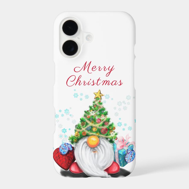 Gnome with Christmas Tree Hat and Gift For You (Back)