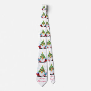 Gnome with Christmas Tree Hat - Gift For Everyone Tie