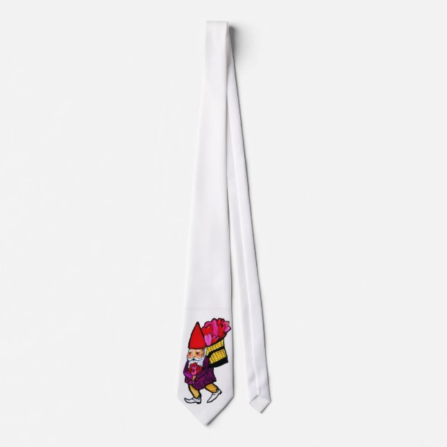 GNOME WITH VALENTINE HEARTS tie (Front)