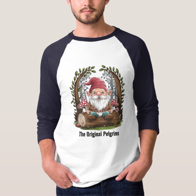 Gnome Woodland Forest Wanderer T-Shirt (Front)