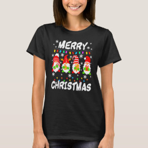 Gnome Xmas Pyjamas Garden Merry Christmas Matching T-Shirt