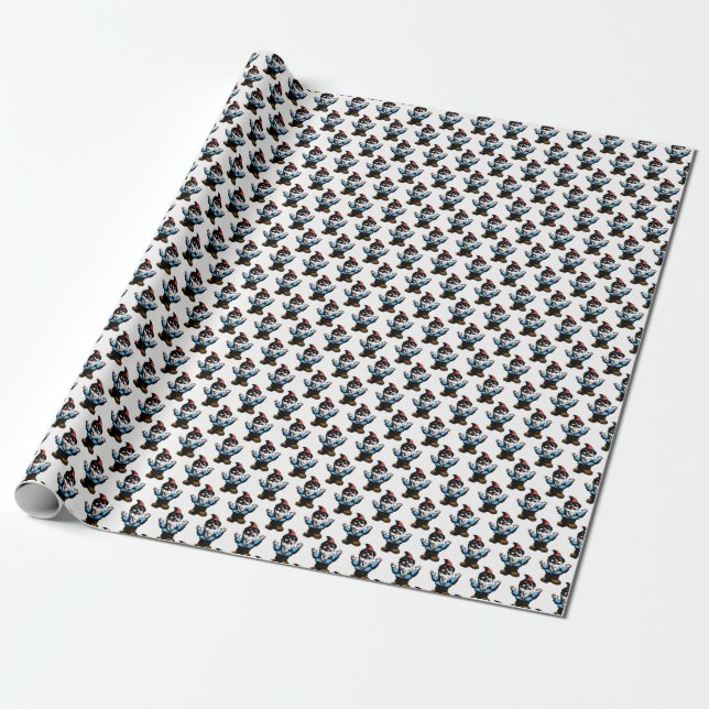 Gnomed Wrapping Paper (Unrolled)