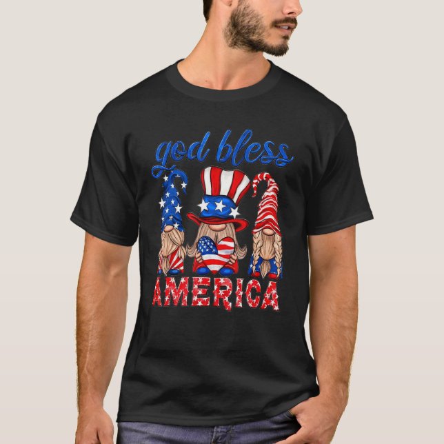 Gnomes 4th Of July 2022 Patriotic  American Usa Gn T-Shirt (Front)