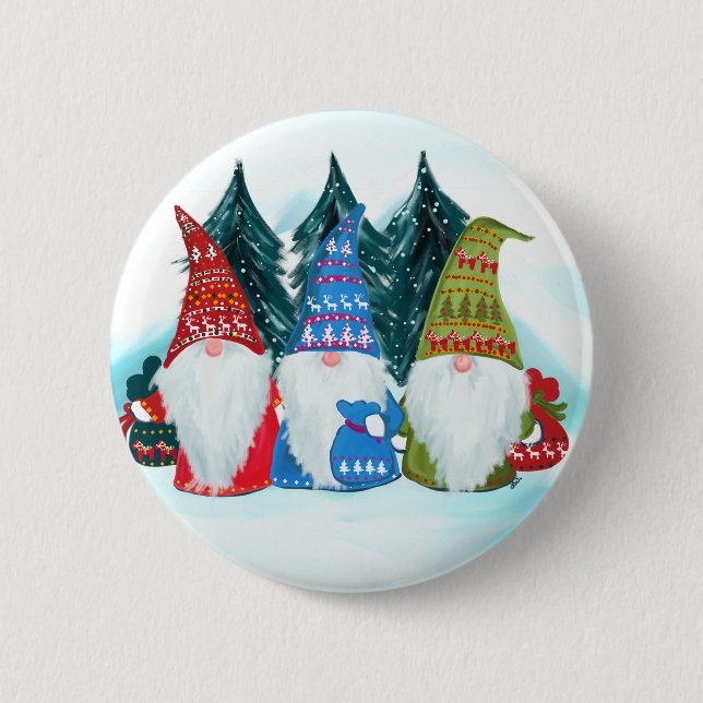 GNOMES 6 CM ROUND BADGE (Front)