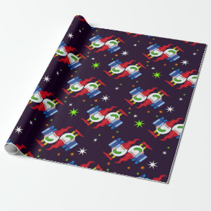 Gnomes and presents wrapping paper