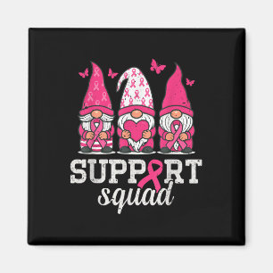 Gnomes Breast Cancer Awareness Support Squad Women Magnet