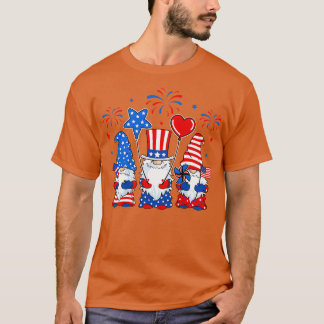 Gnomes Celebrating Independence Day 4th Of July Pa T-Shirt