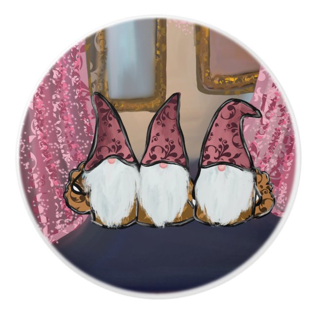  GNOMES         CERAMIC KNOB (Front)