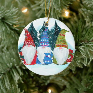 Gnomes Ceramic Tree Decoration