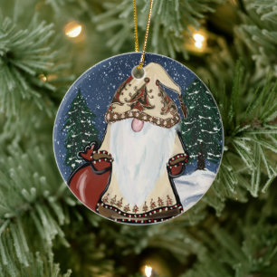 Gnomes   ceramic tree decoration