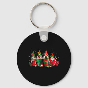 Gnomes Christmas Coffee Cups Latte Drink Outfit Ch Key Ring