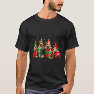 Gnomes Christmas Coffee Cups Latte Drink Outfit Ch T-Shirt