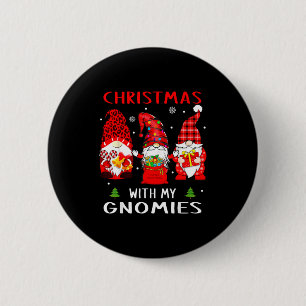 Gnomes Christmas Family Leopard Funny Plaid Men Wo 6 Cm Round Badge