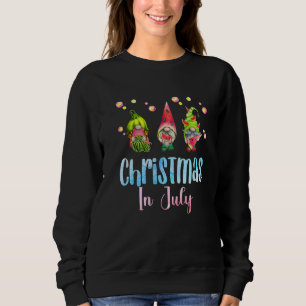 Gnomes Christmas In July Watermelon Christmas In J Sweatshirt
