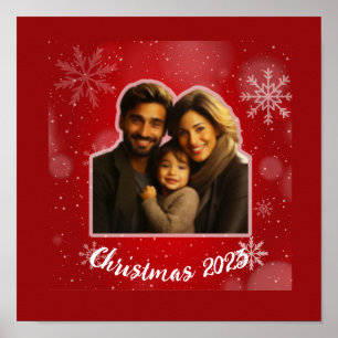 Gnomes Christmas Personalise Photo Backdrop Poster