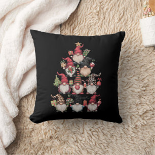 Gnomes Christmas Tree Funny Xmas Holidays Cushion