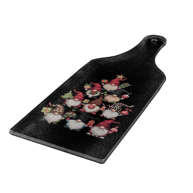 Gnomes Christmas Tree Funny Xmas Holidays Cutting Board (Corner)