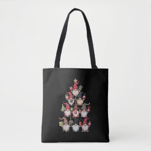 Gnomes Christmas Tree Funny Xmas Holidays Tote Bag