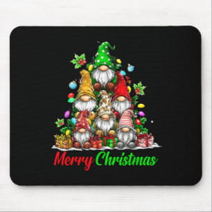 Gnomes Christmas Tree Pajamas Funny Gnome Holiday  Mouse Pad