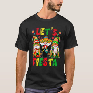 Gnomes Cinco De Mayo Mens Womens Kids Let's Fiesta T-Shirt