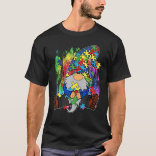 Gnomes Costume Puzzle Autism Awareness Month T-Shirt