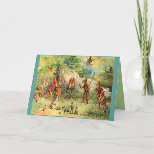 Gnomes Fairies Elves Holiday or All Occasion Blank Card