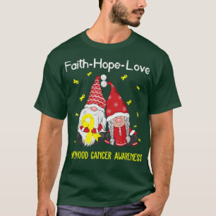 Gnomes Faith Hope Love Childhood Cancer Awareness T-Shirt
