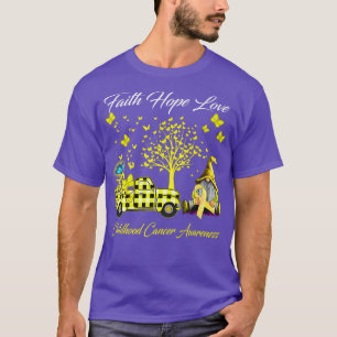 Gnomes Faith Hope Love Childhood Cancer Awareness T-Shirt