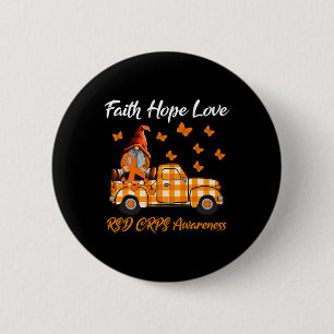 Gnomes Faith Hope Love RSD CRPS Awareness 6 Cm Round Badge