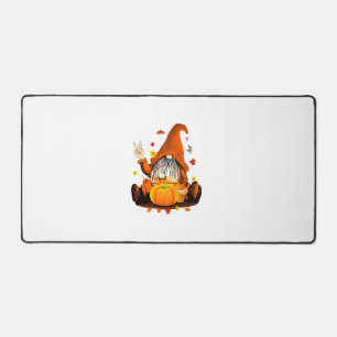 Gnomes Fall Autumn Cute Halloween Thanksgiving Lon Desk Mat