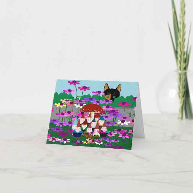 Gnomes Folded Greeting Card (Front)