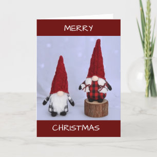 GNOMES GET TOGETHER TO SAY MERRY CHRISTMAS CARD