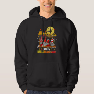 Gnomes Happy Hallothanksmas Halloween Thanksgiving Hoodie