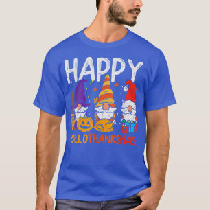 Gnomes Happy Hallothanksmas Halloween Thanksgiving T-Shirt