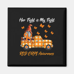 Gnomes Her Fight is My Fight RSD CRPS Awareness Gi Magnet