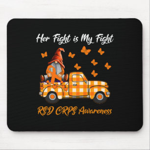 Gnomes Her Fight is My Fight RSD CRPS Awareness Gi Mouse Pad